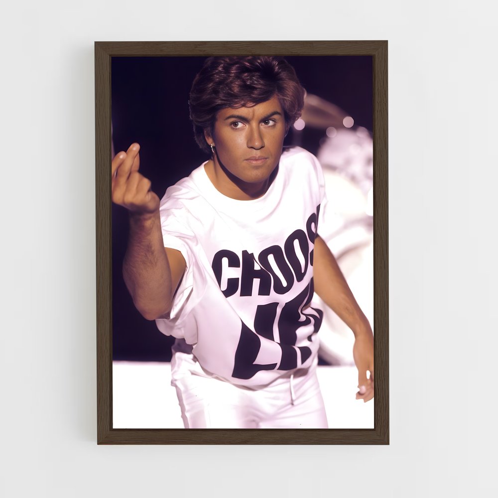 ap-george michael-2 cadre Bois foncé