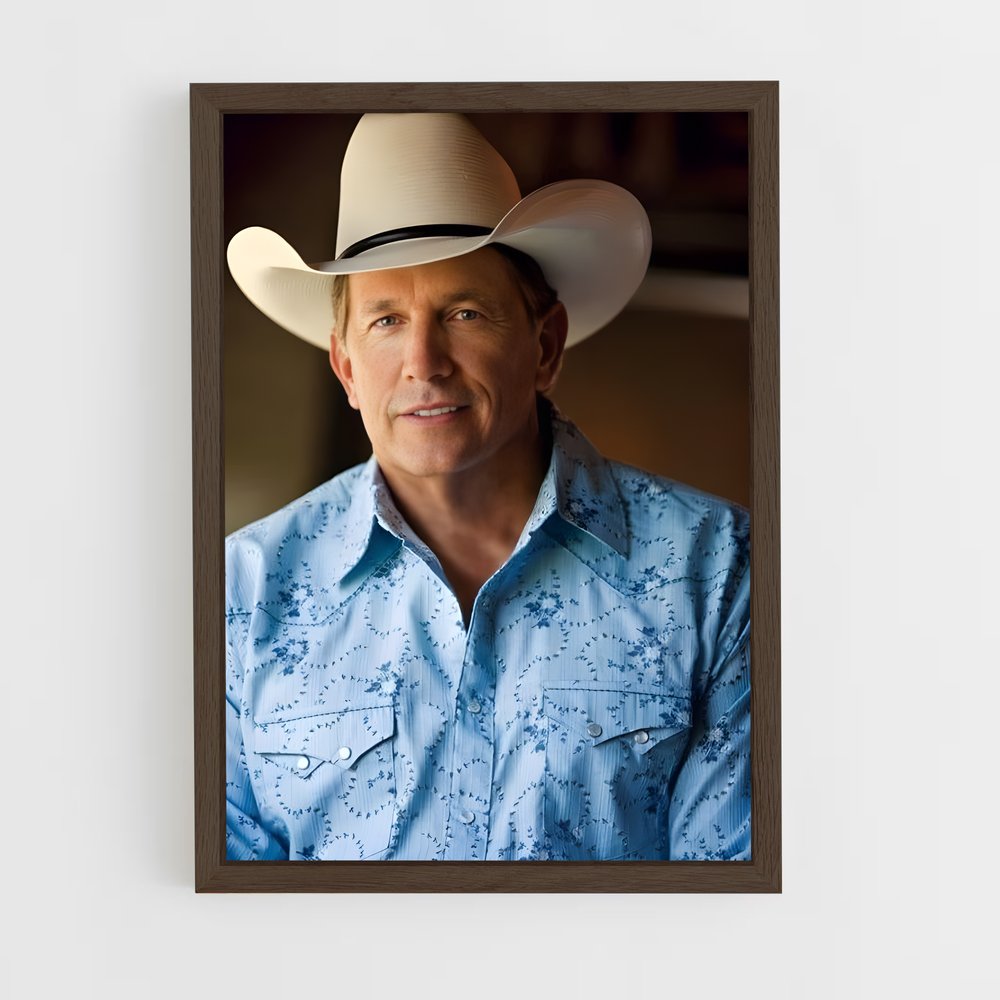 ap-george strait-7 cadre Bois foncé