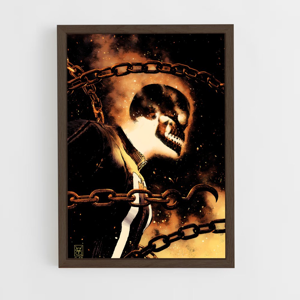 ap-ghost rider johnny blaze-11 cadre Bois foncé