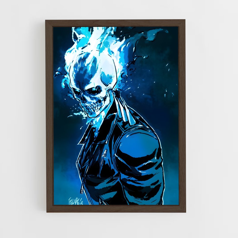ap-ghost rider johnny blaze-3 cadre Bois foncé