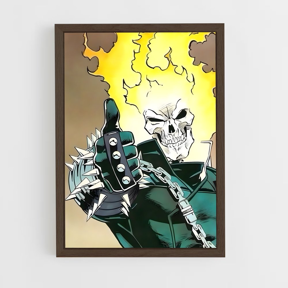 ap-ghost rider johnny blaze-5 cadre Bois foncé