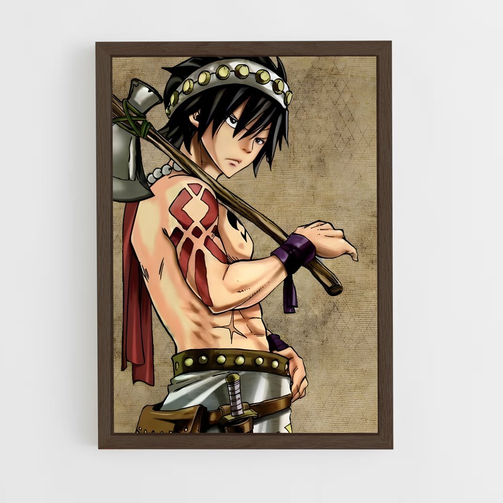 ap-gray fullbuster-7 cadre Bois foncé