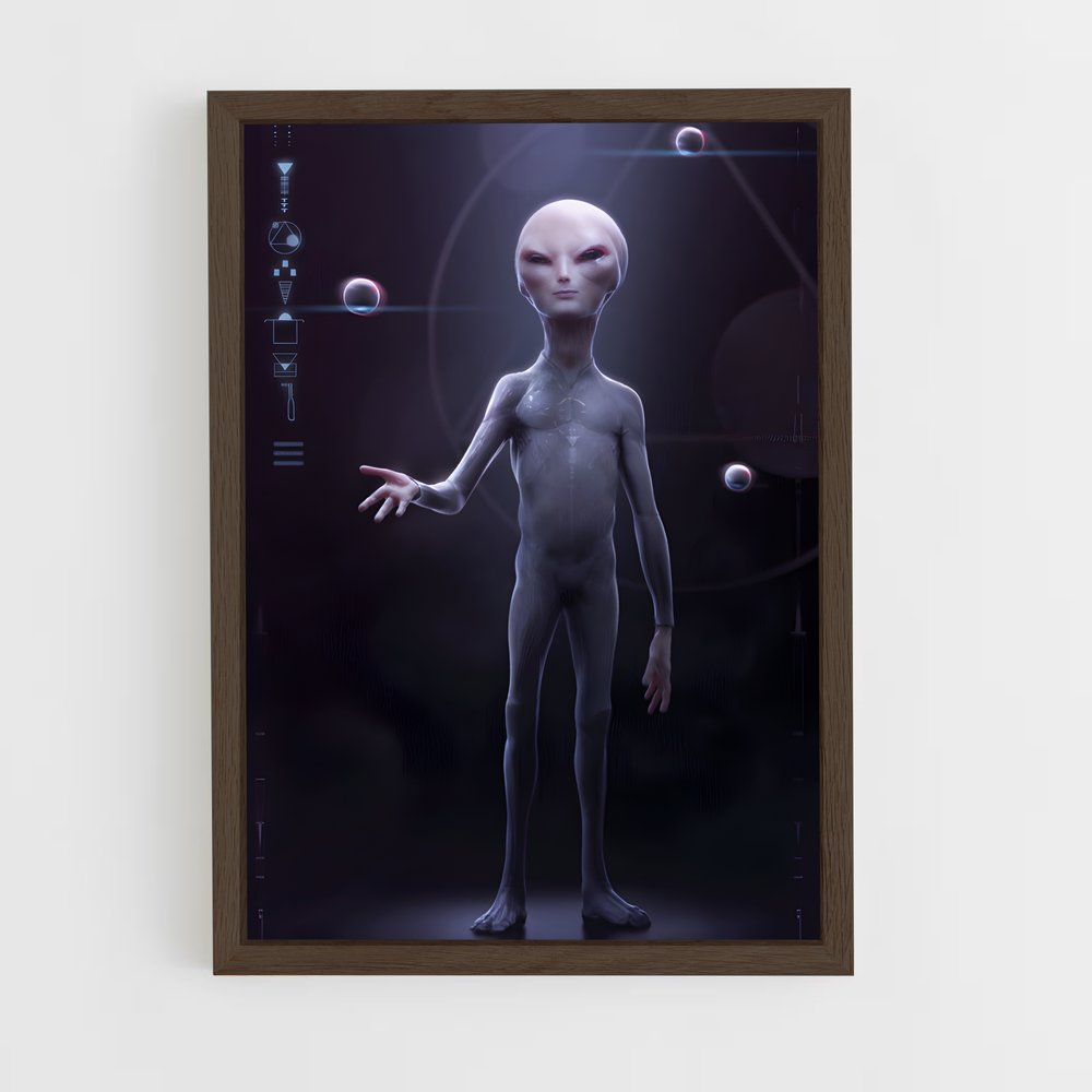 ap-grey alien-8 cadre Bois foncé