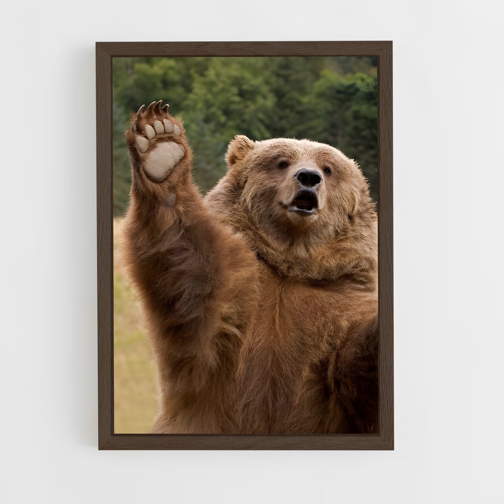 ap-grizzly bear-11 cadre Bois foncé