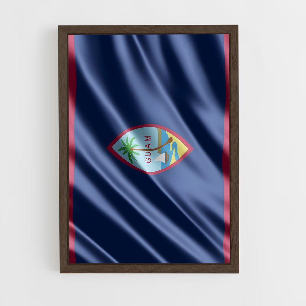 ap-guam flag-1 cadre Bois foncé