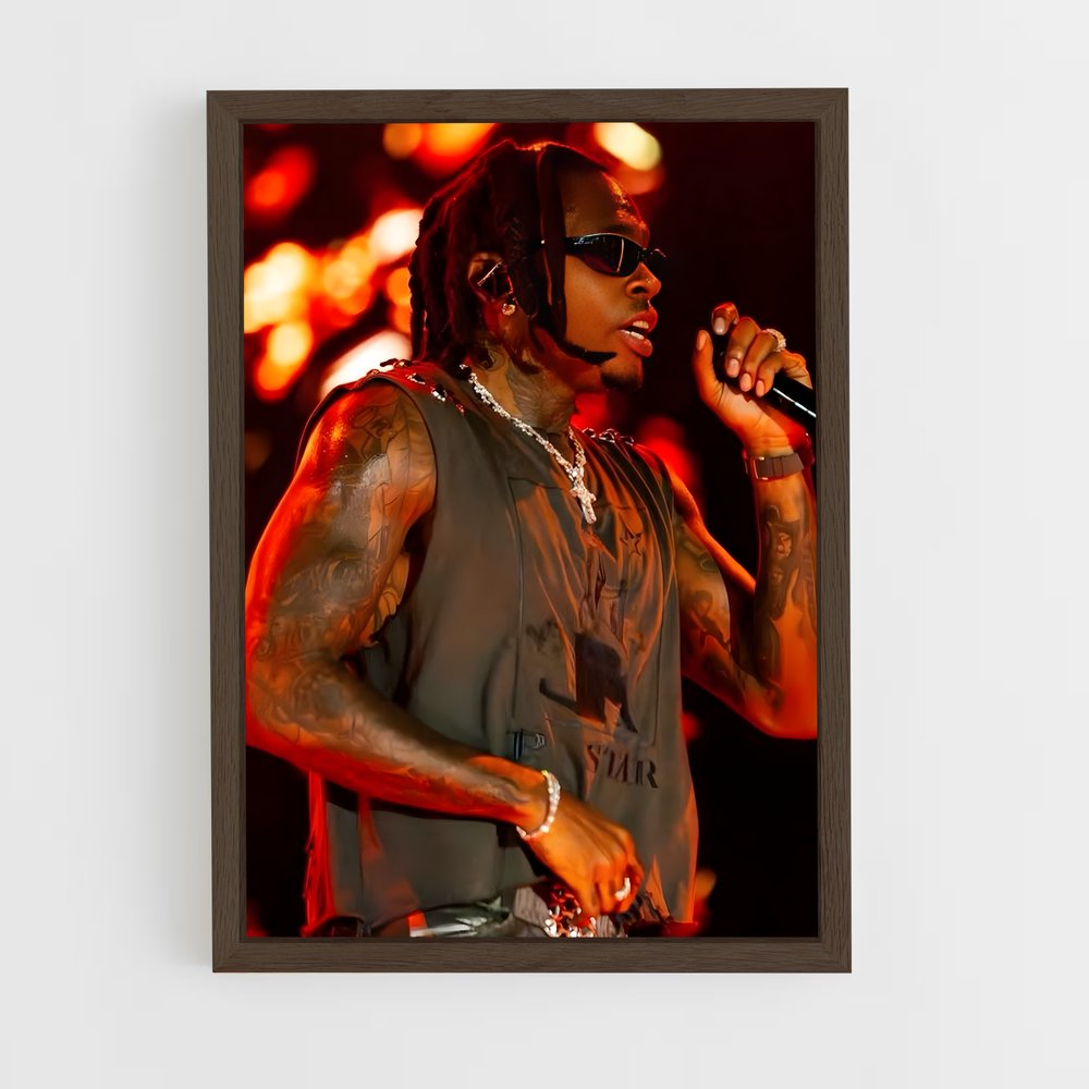 ap-gunna-3 cadre Bois foncé