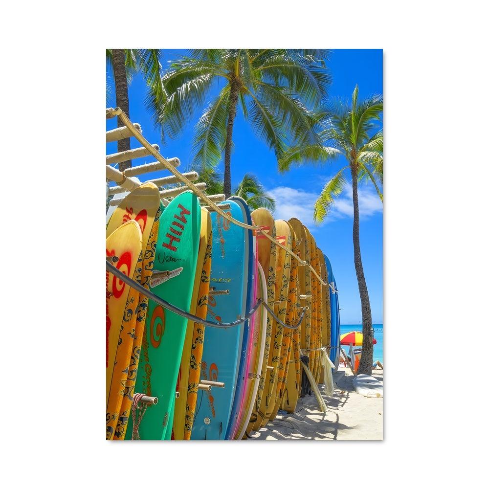 Poster Surf & Palmiers