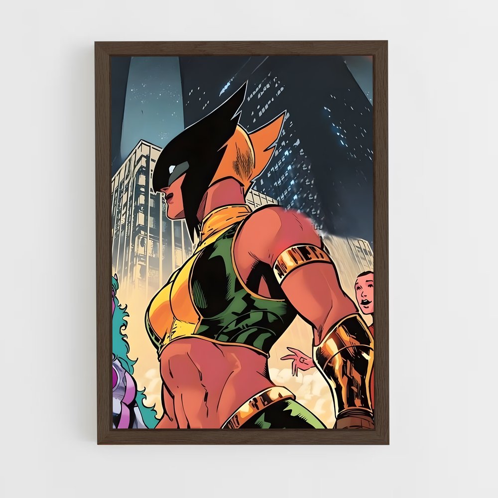 ap-hawkgirl-4 cadre Bois foncé
