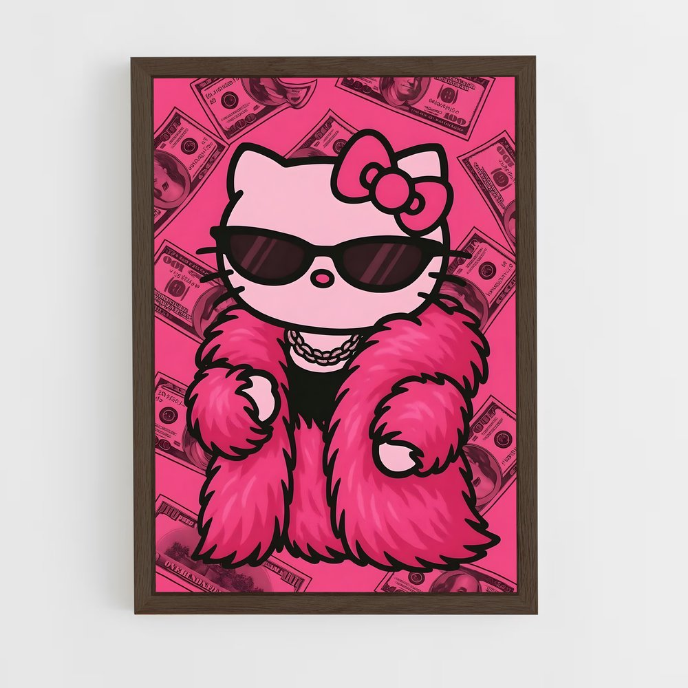 ap-hello kitty-2 cadre Bois foncé