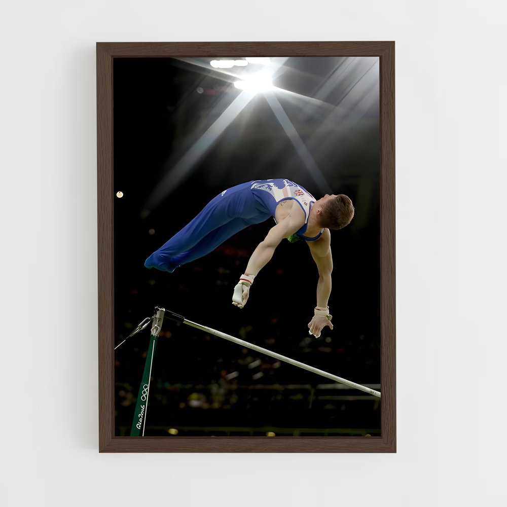ap-high bar gymnastics-3 cadre Bois foncé
