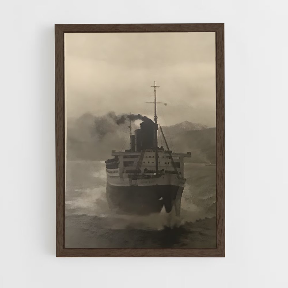 ap-historic passenger ships-2 cadre Bois foncé