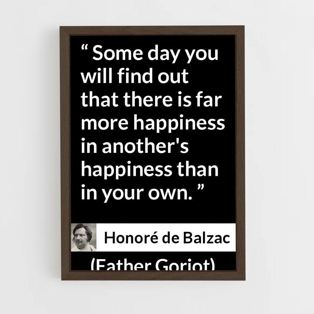 ap-honore de balzac-9 cadre Bois foncé