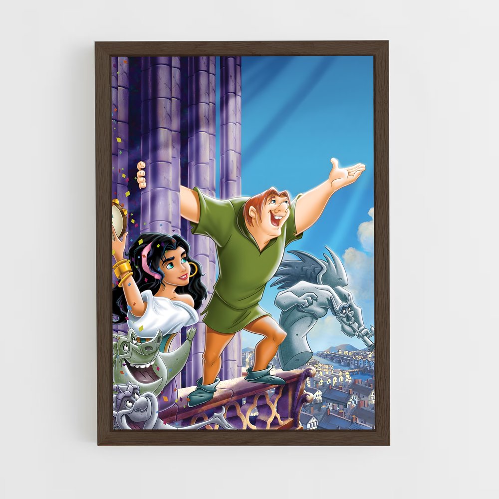 ap-hunchback of notre dame-4 cadre Bois foncé