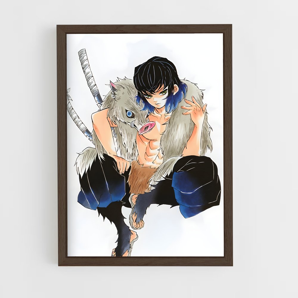ap-inosuke hashibira-7 cadre Bois foncé