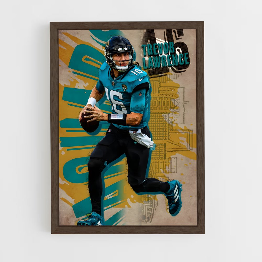 ap-jacksonville jaguars-2 cadre Bois foncé