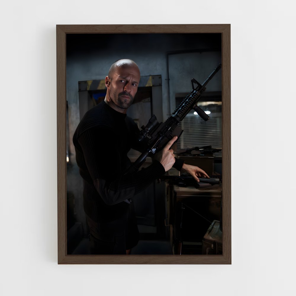 ap-jason statham-4 cadre Bois foncé