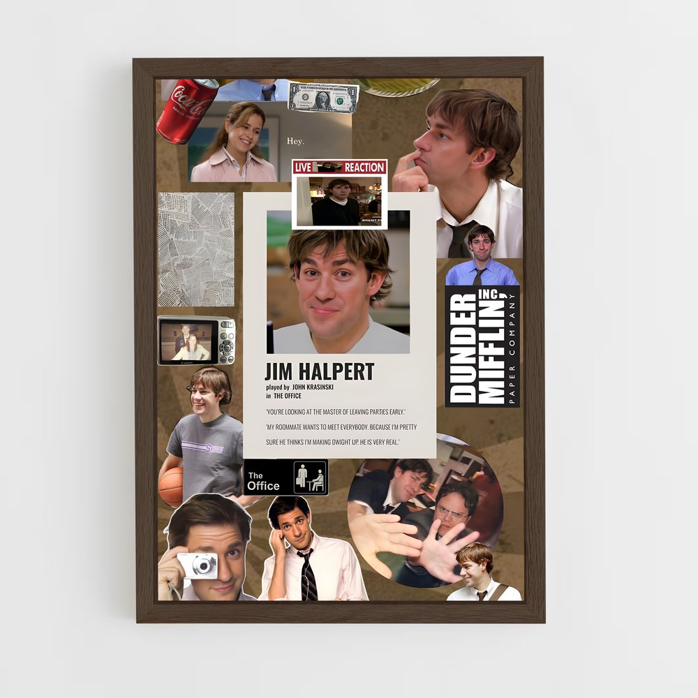ap-jim halpert-2 cadre Bois foncé
