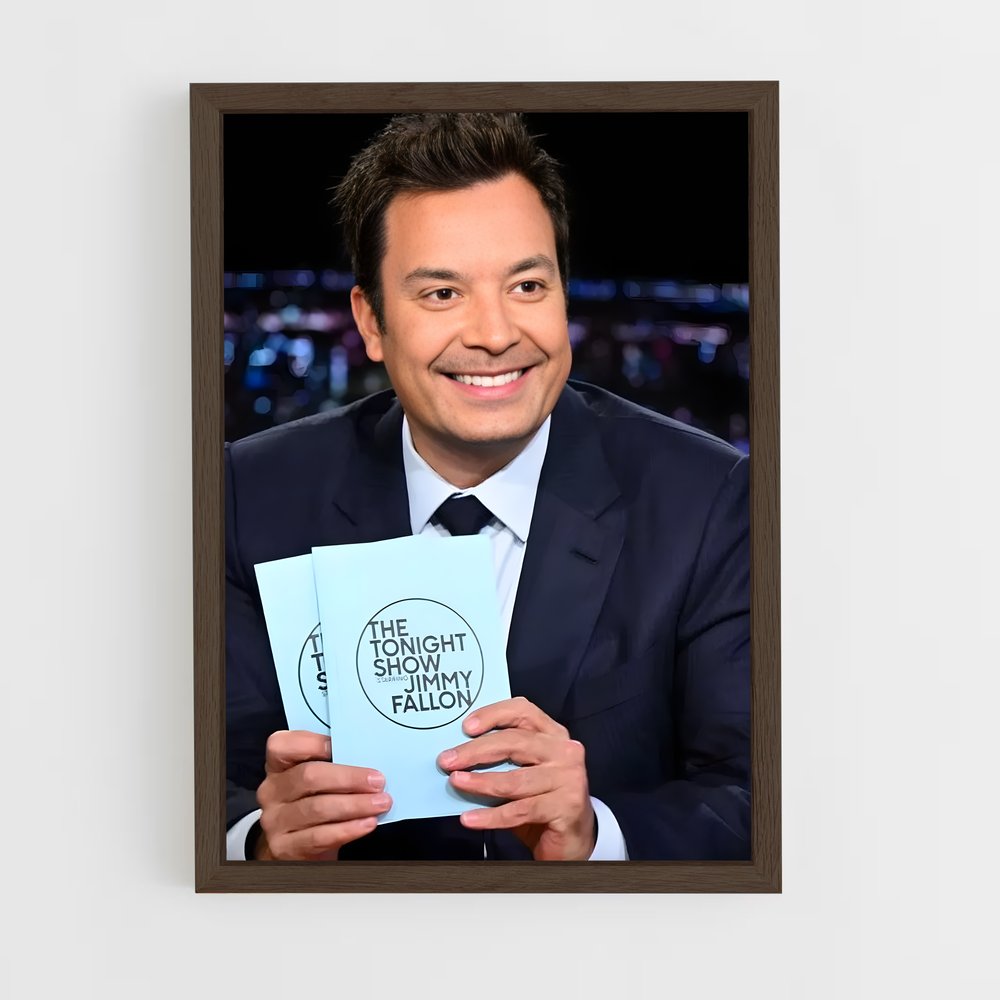ap-jimmy fallon-3 cadre Bois foncé