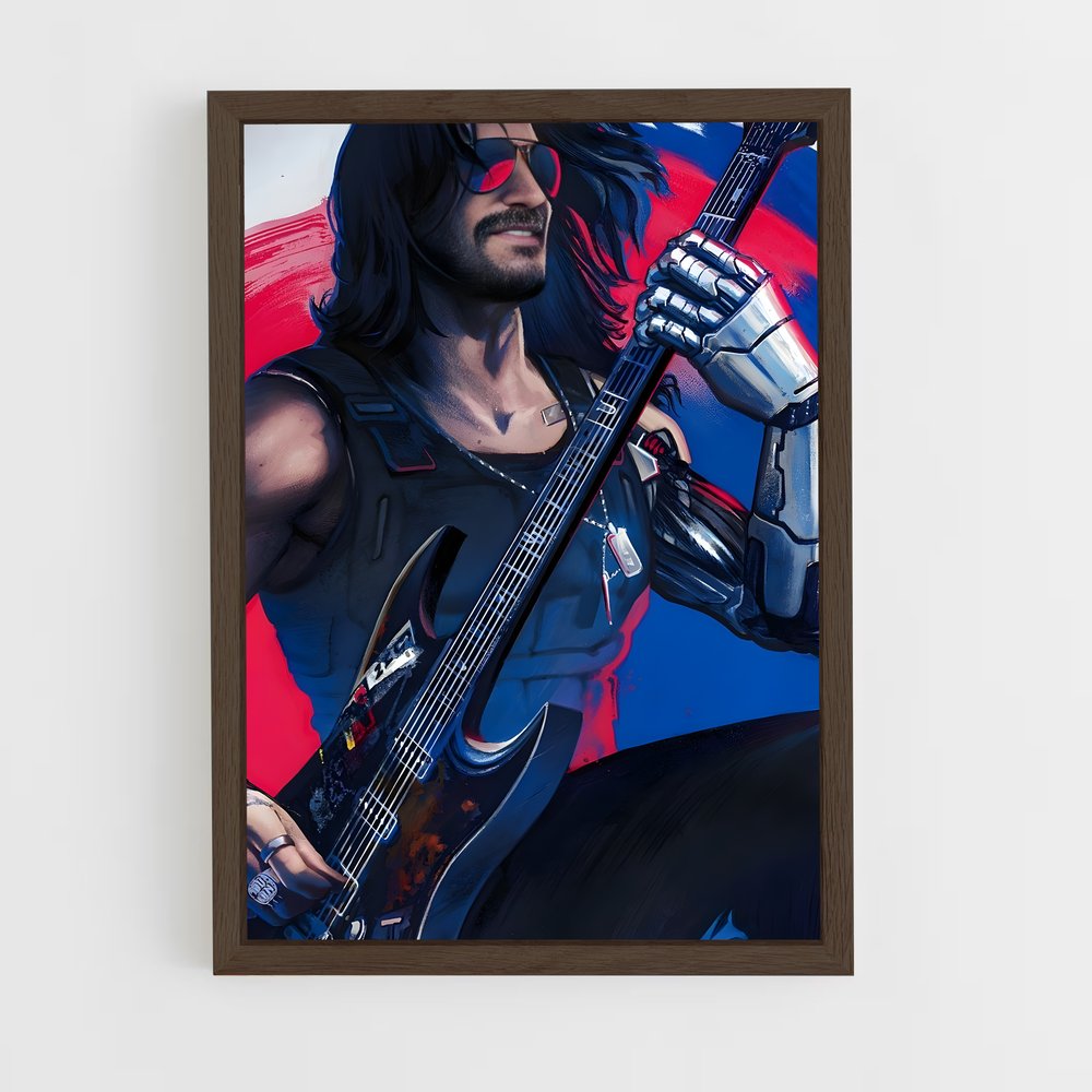 ap-johnny silverhand-6 cadre Bois foncé