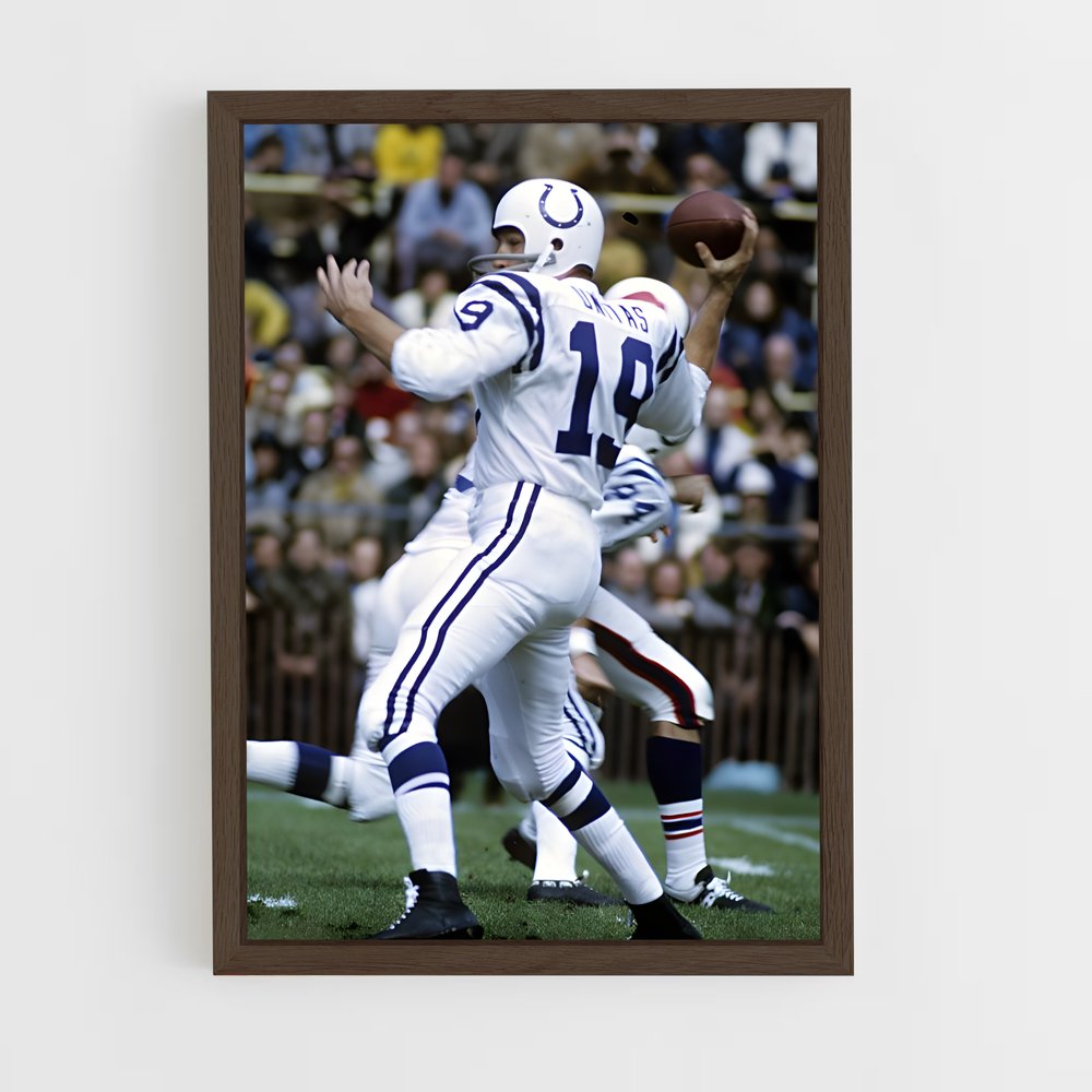 ap-johnny unitas-1 cadre Bois foncé