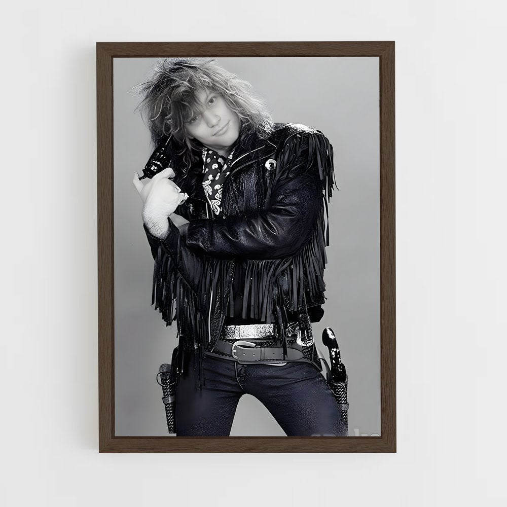 ap-jon bon jovi-3 cadre Bois foncé