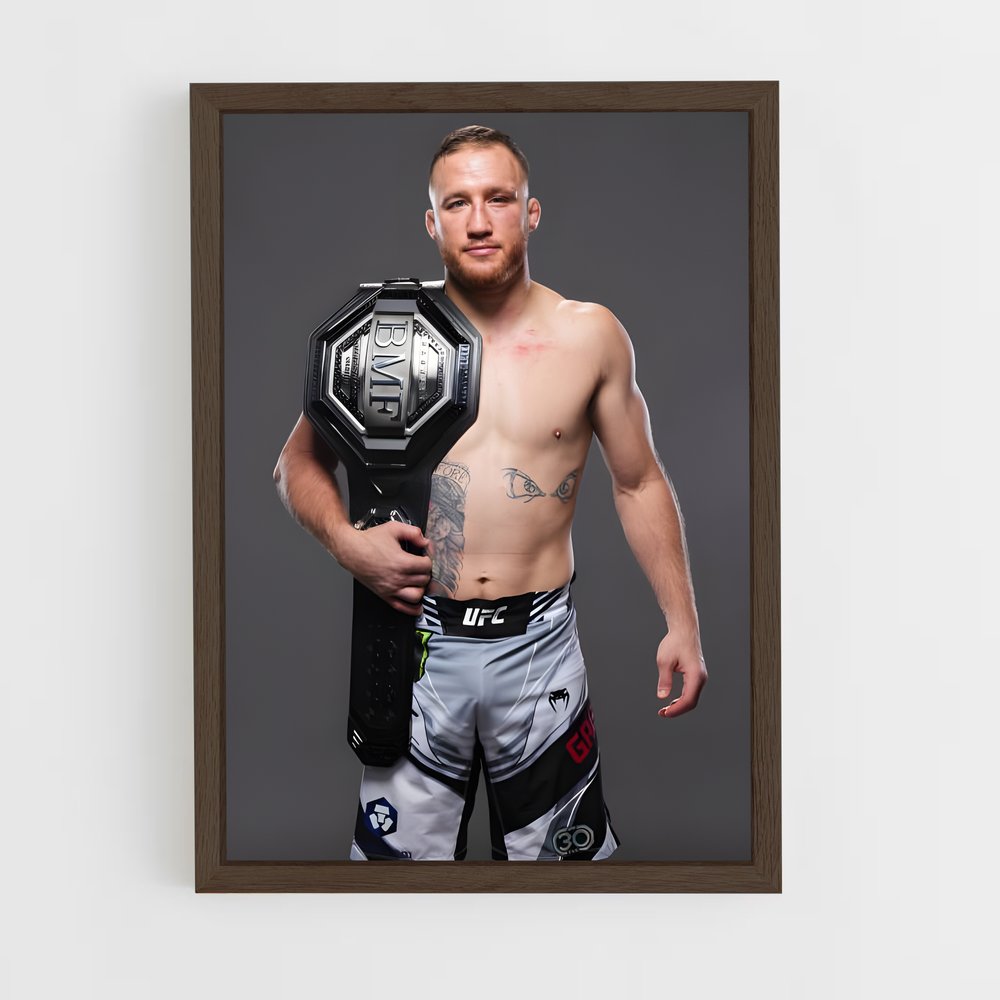 ap-justin gaethje-8 cadre Bois foncé