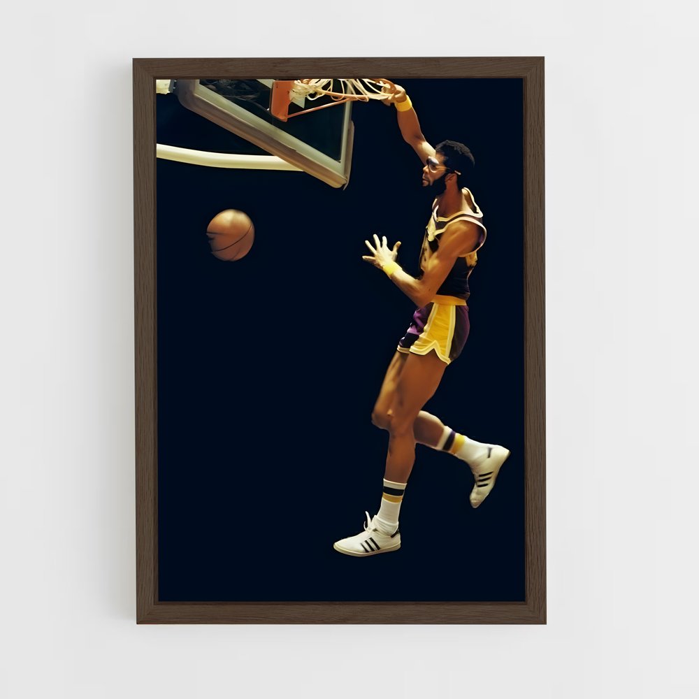 ap-kareem abdul-jabbar-4 cadre Bois foncé