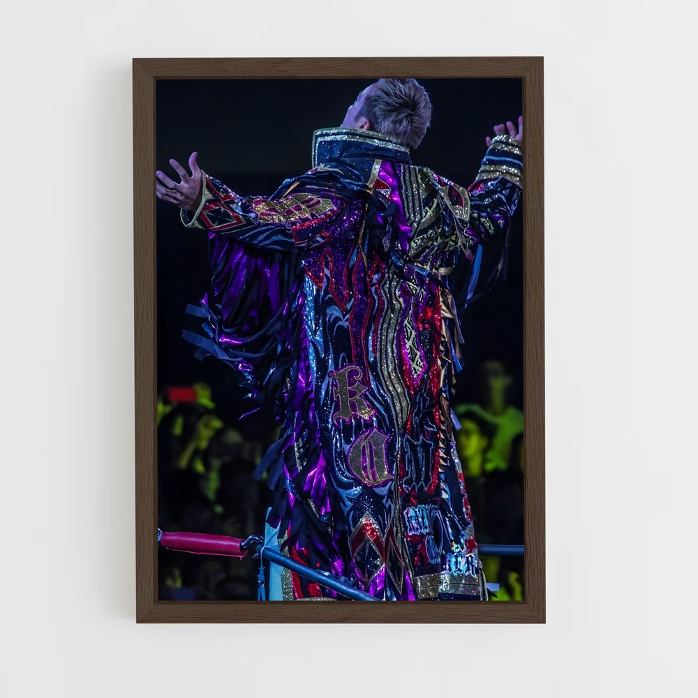 ap-kazuchika okada-4 cadre Bois foncé