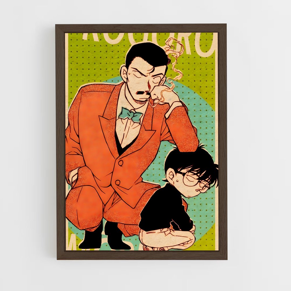 ap-kogoro mouri-1 cadre Bois foncé