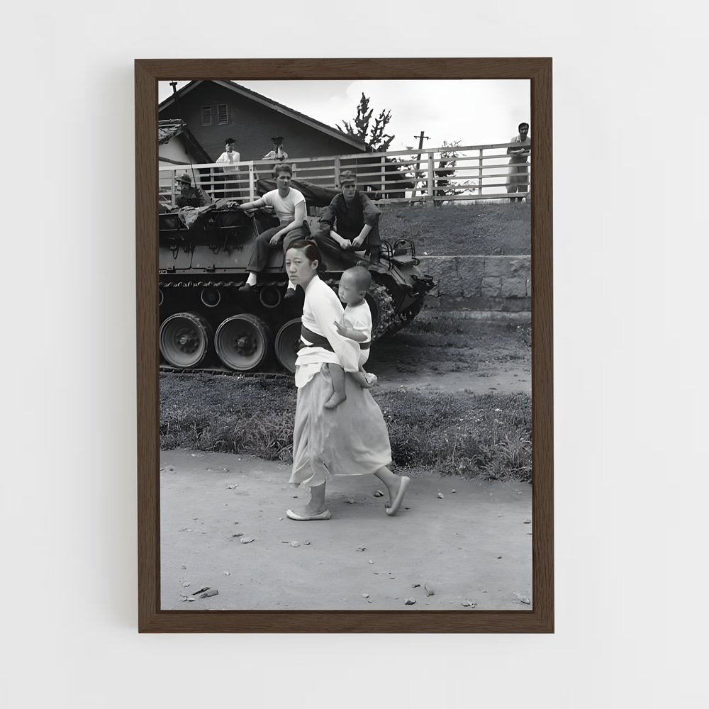 ap-korean war-8 cadre Bois foncé