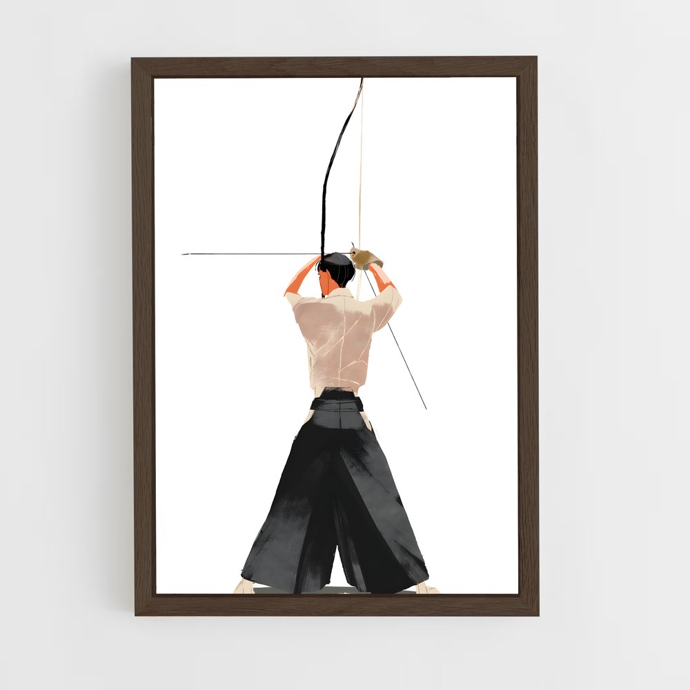 ap-kyudo japanese archery-8 cadre Bois foncé