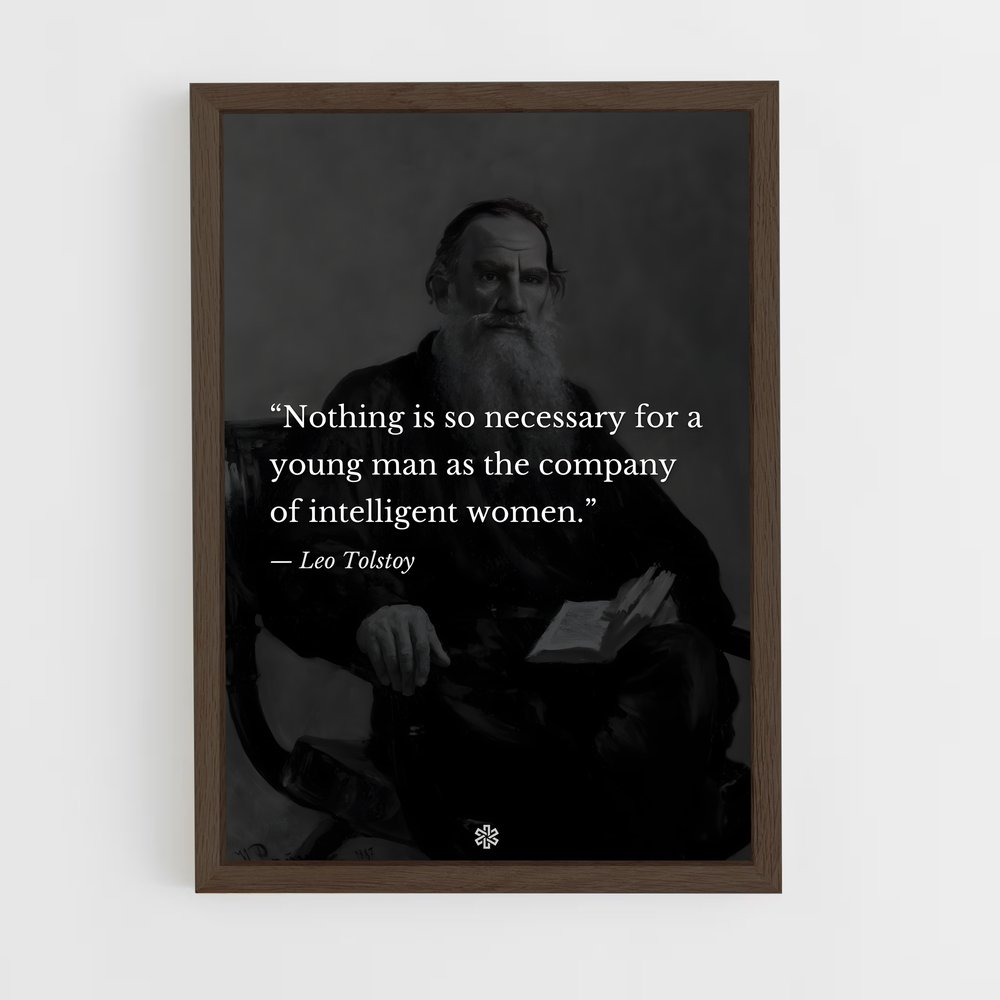 ap-leo tolstoy-7 cadre Bois foncé