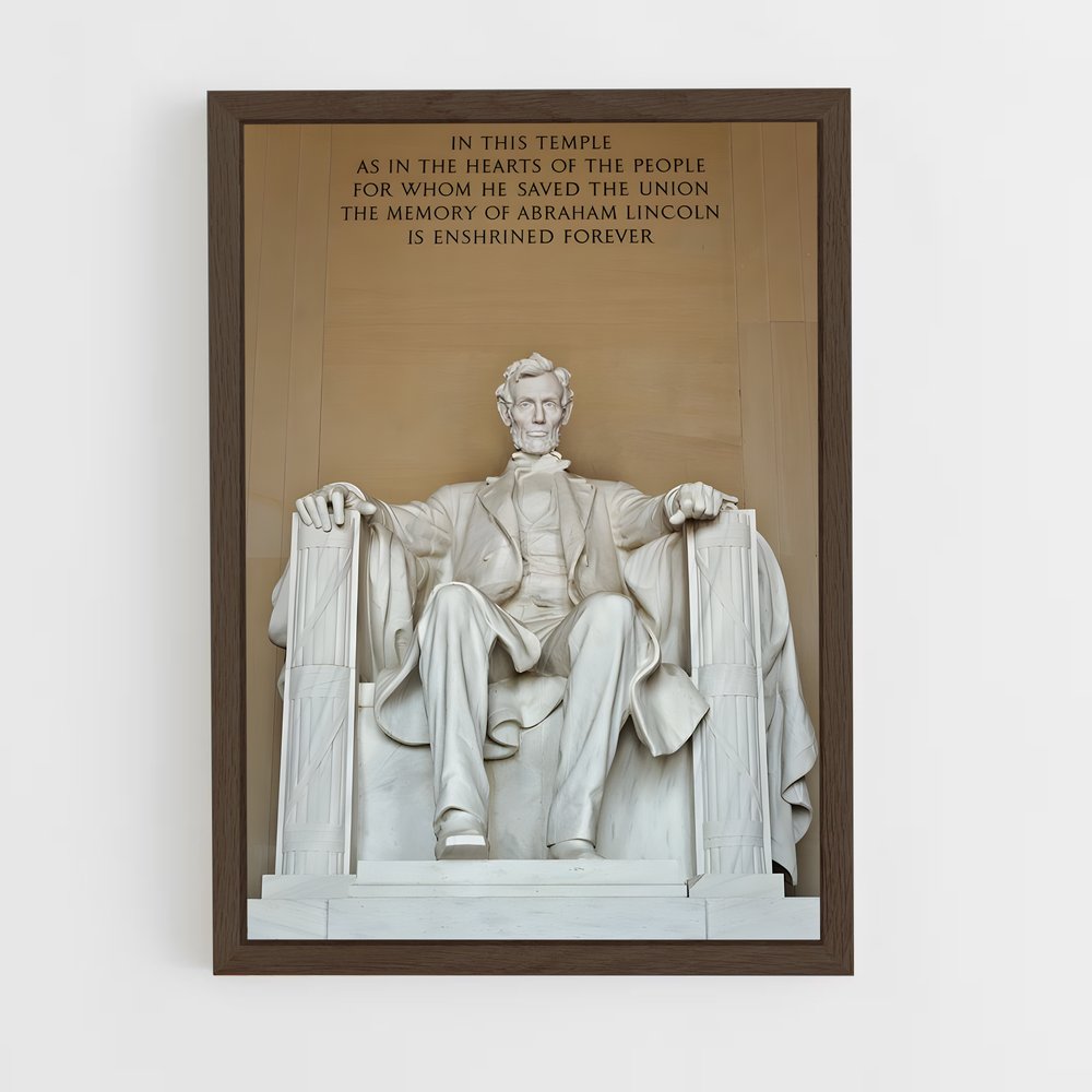 ap-lincoln memorial-4 cadre Bois foncé