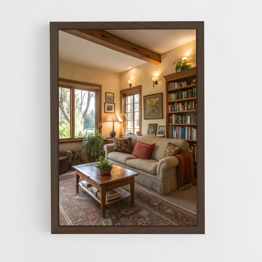 ap-living room-7 cadre Bois foncé