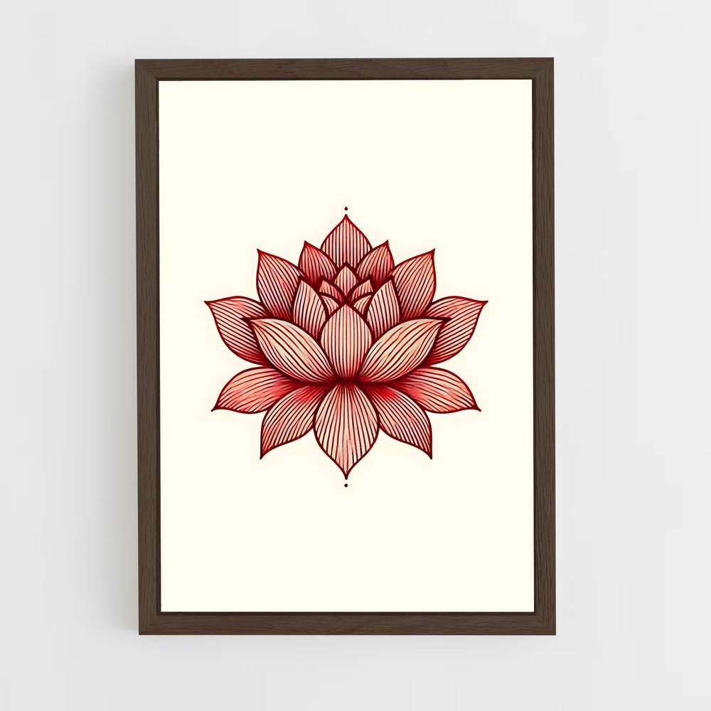 ap-lotus flower-9 cadre Bois foncé