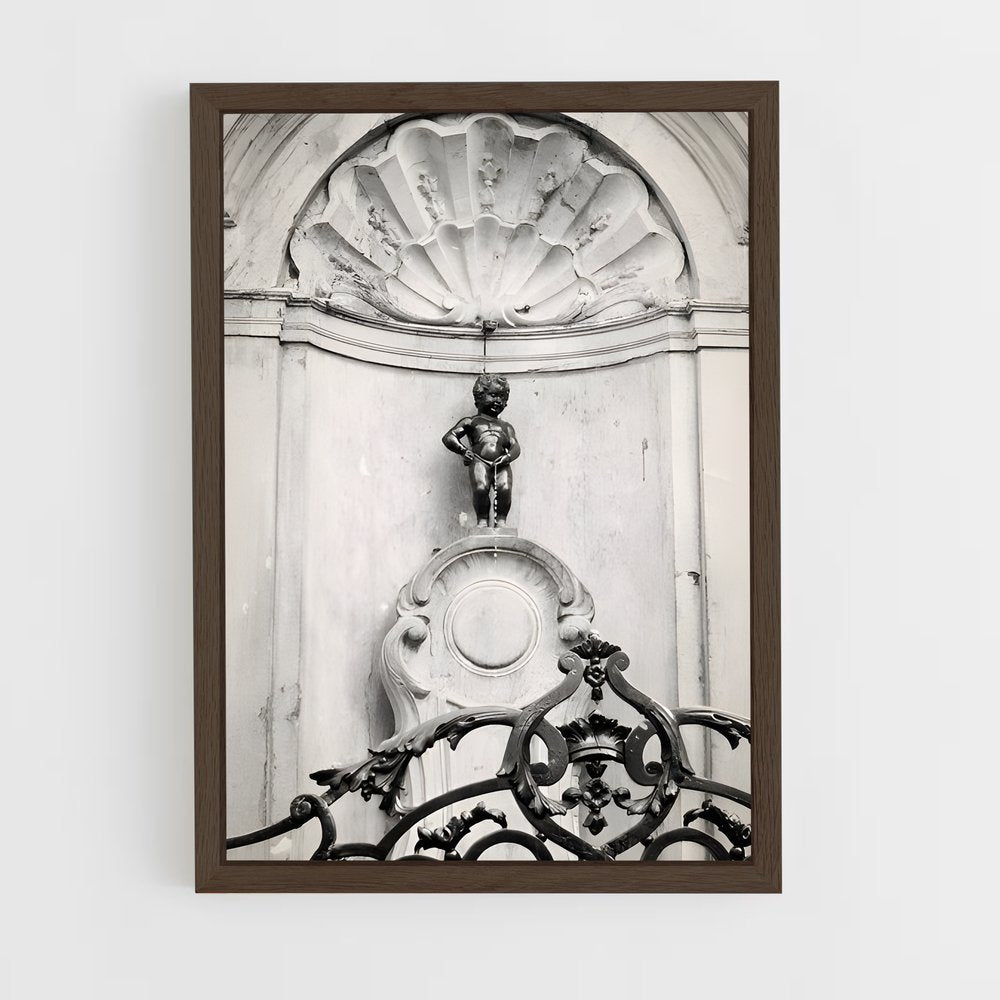 ap-manneken pis-1 cadre Bois foncé