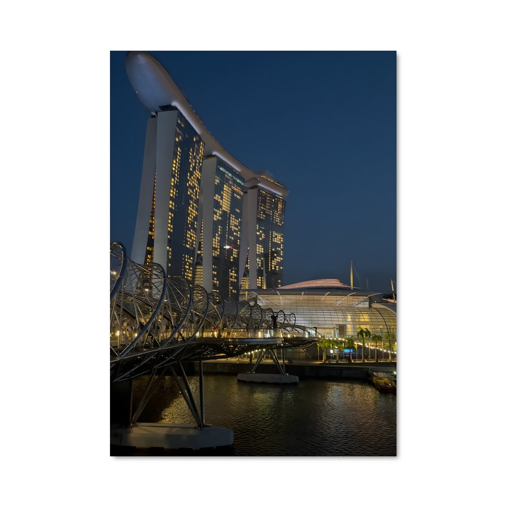 Poster Nuit à Marina Bay