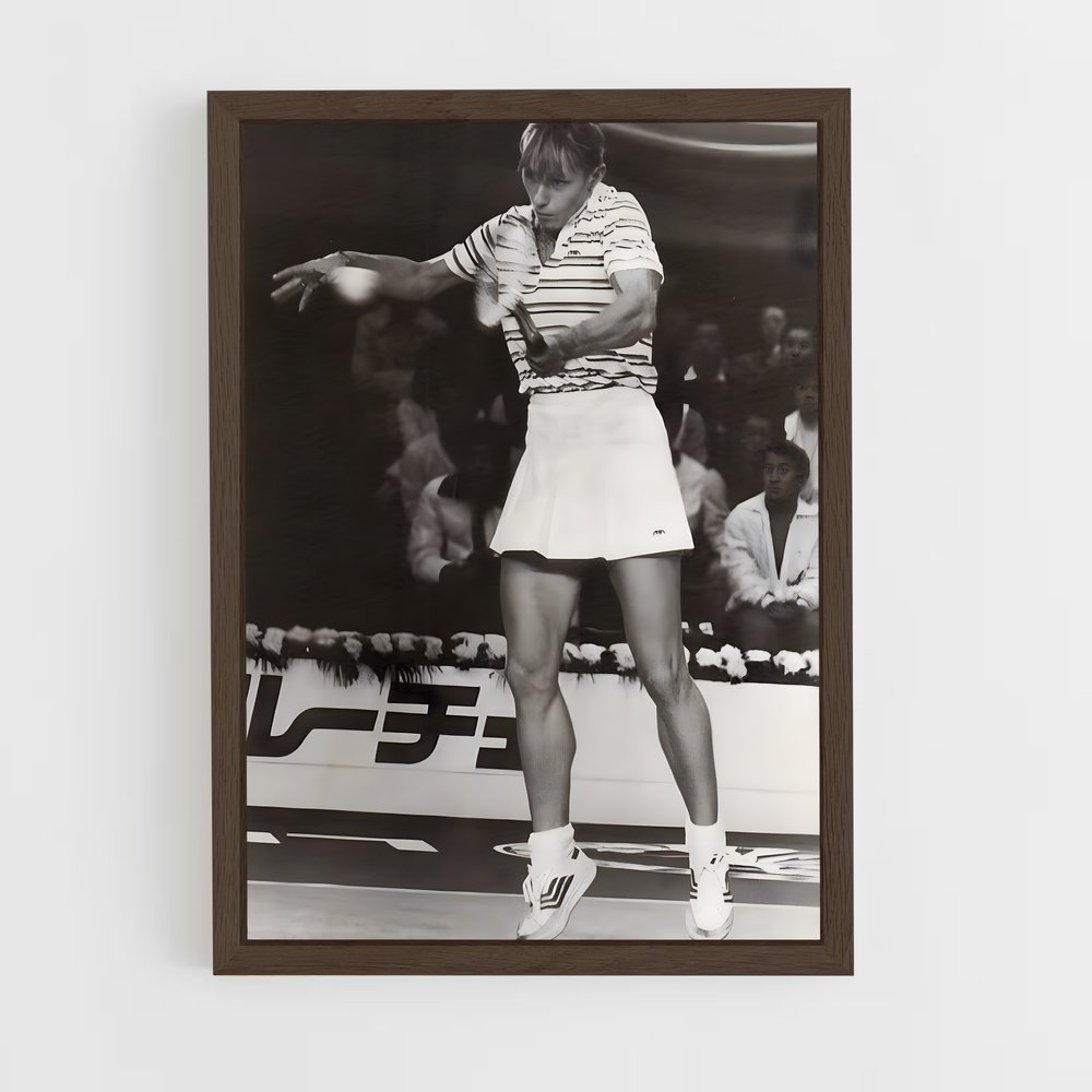 ap-martina navratilova-4 cadre Bois foncé