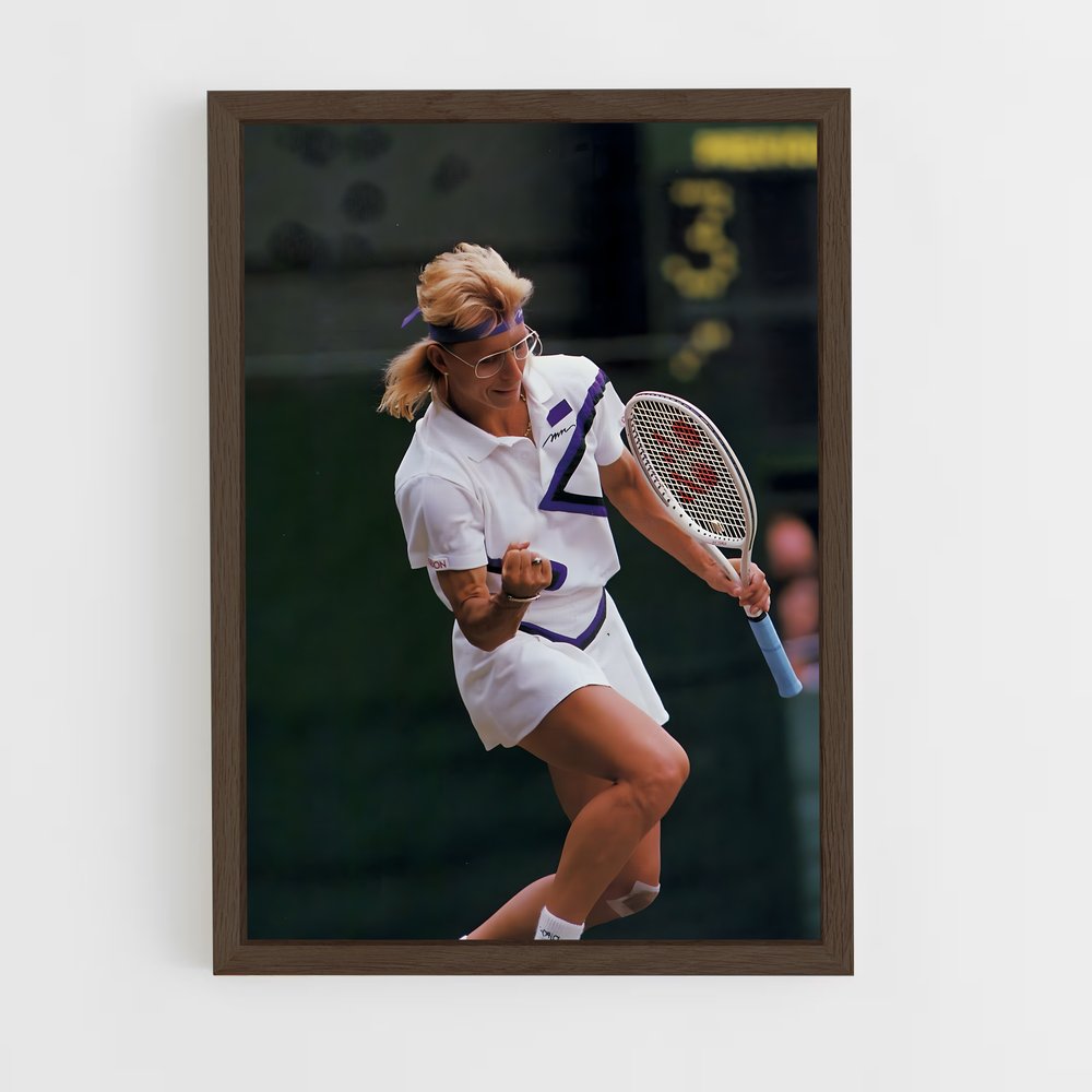 ap-martina navratilova-6 cadre Bois foncé