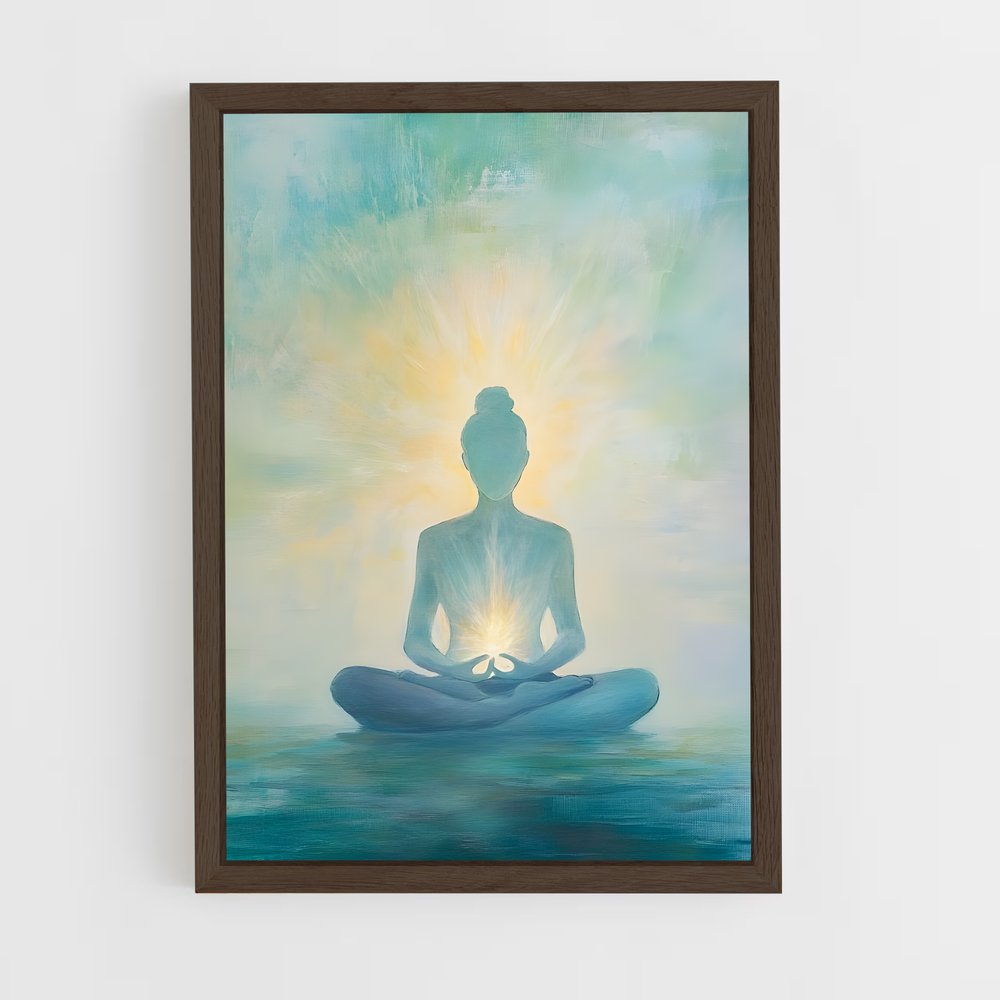 ap-meditation buddha-15 cadre Bois foncé