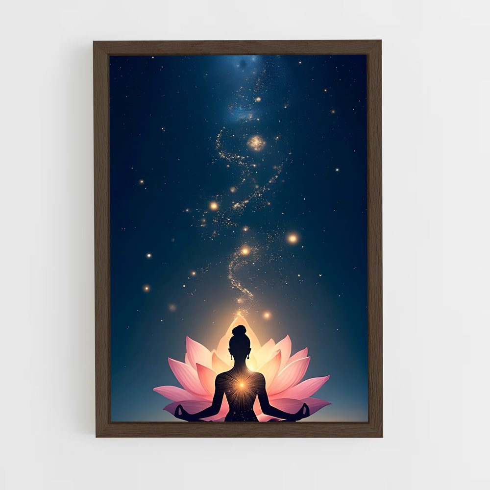 ap-meditation buddha-8 cadre Bois foncé