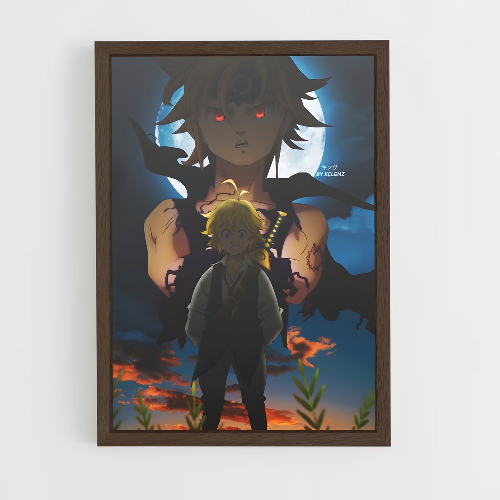 ap-meliodas-12 cadre Bois foncé