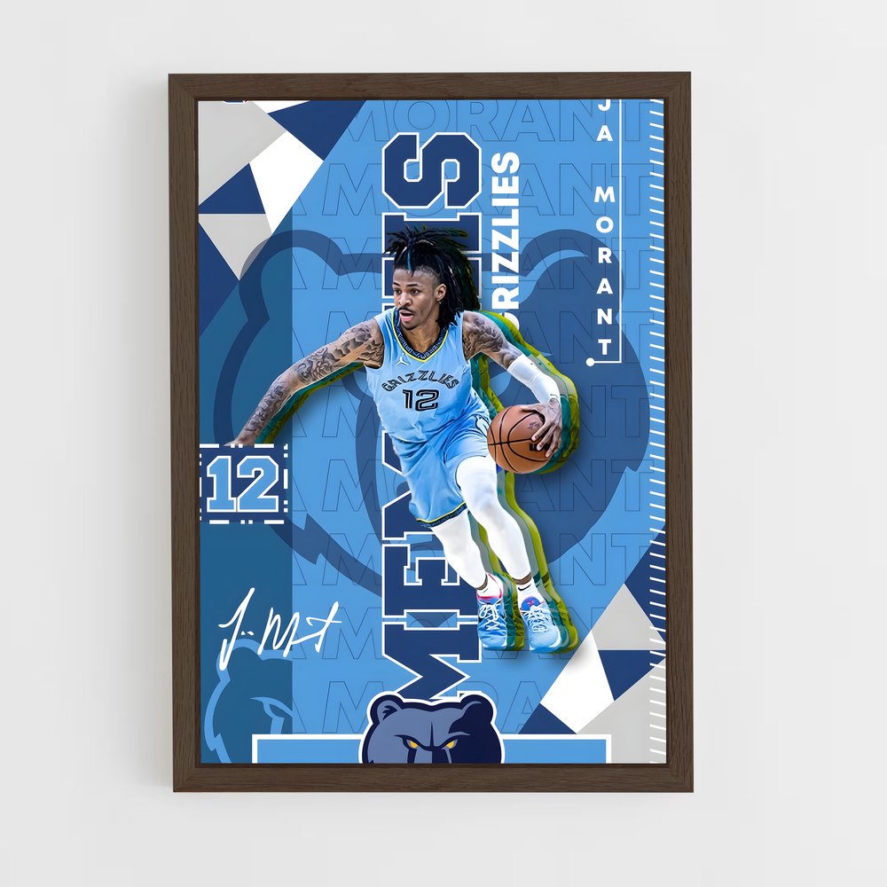 ap-memphis grizzlies-10 cadre Bois foncé