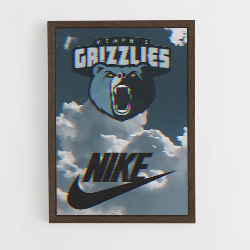 ap-memphis grizzlies-4 cadre Bois foncé