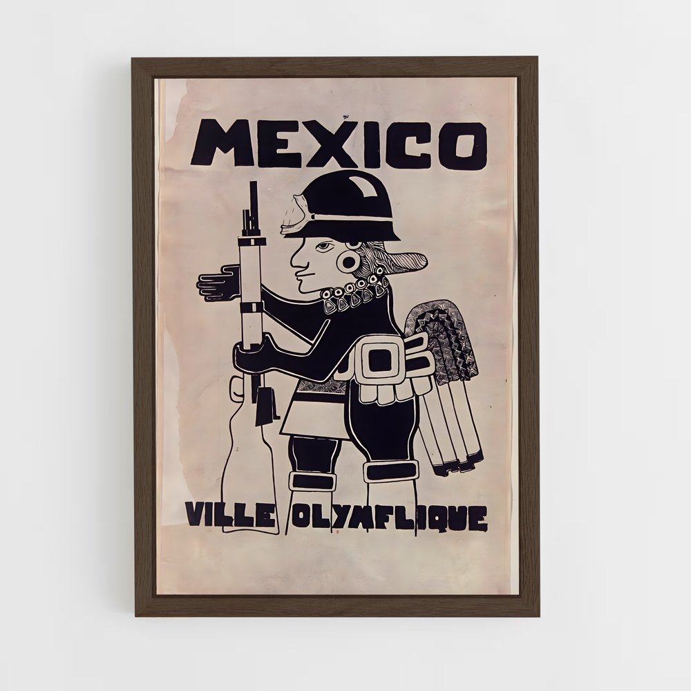ap-mexico city 1968-2 cadre Bois foncé