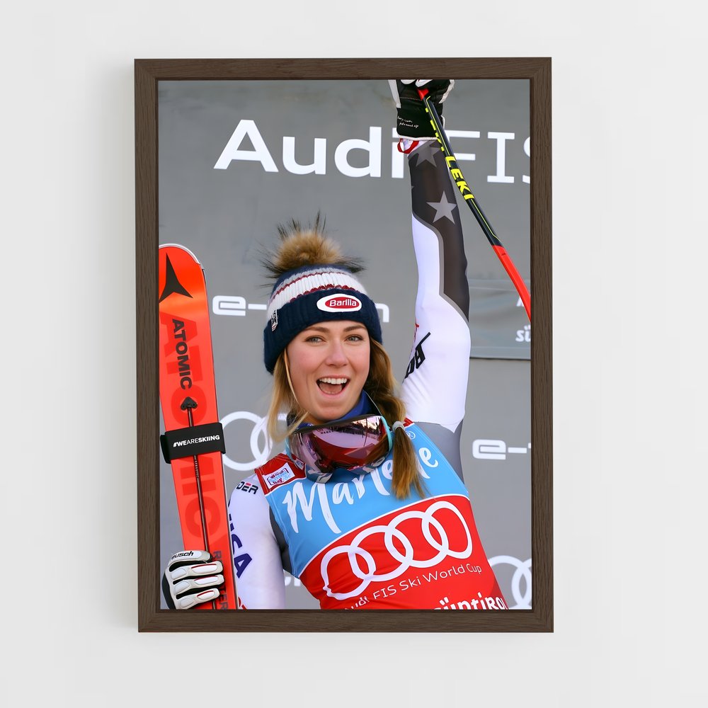 ap-mikaela shiffrin-8 cadre Bois foncé