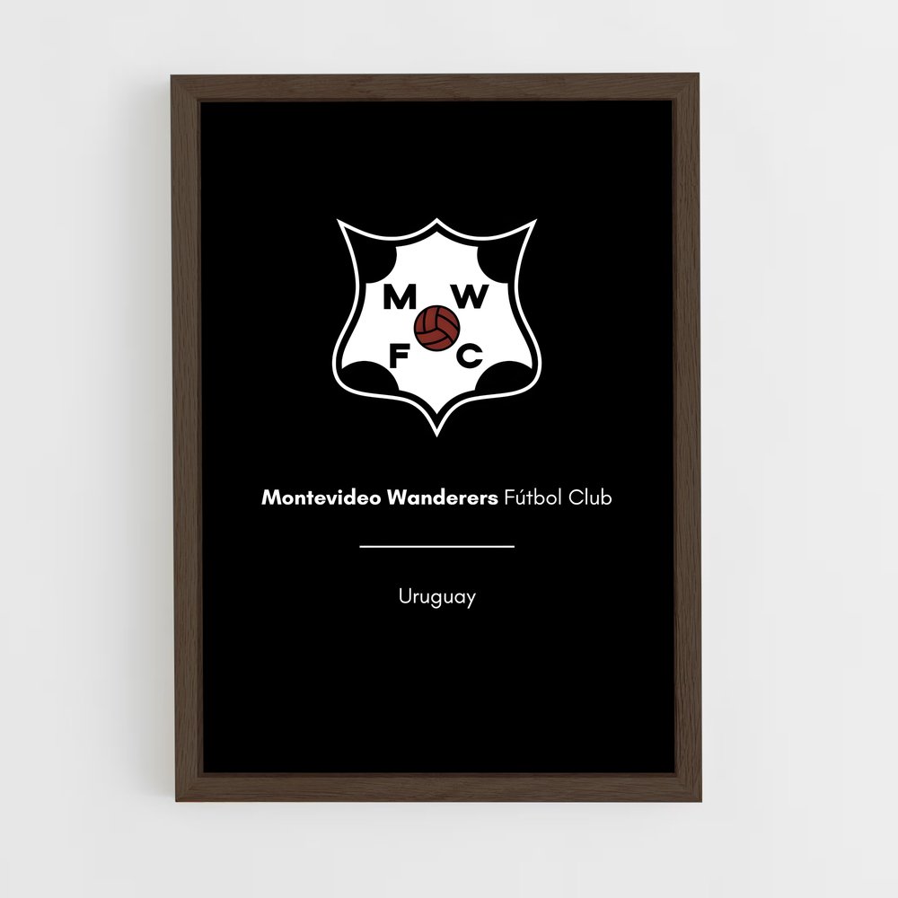 ap-montevideo wanderers fc-1 cadre Bois foncé