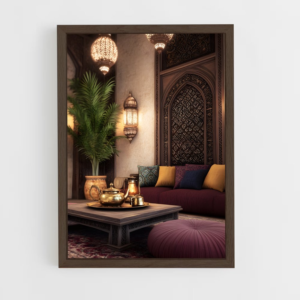 ap-moroccan-18 cadre Bois foncé