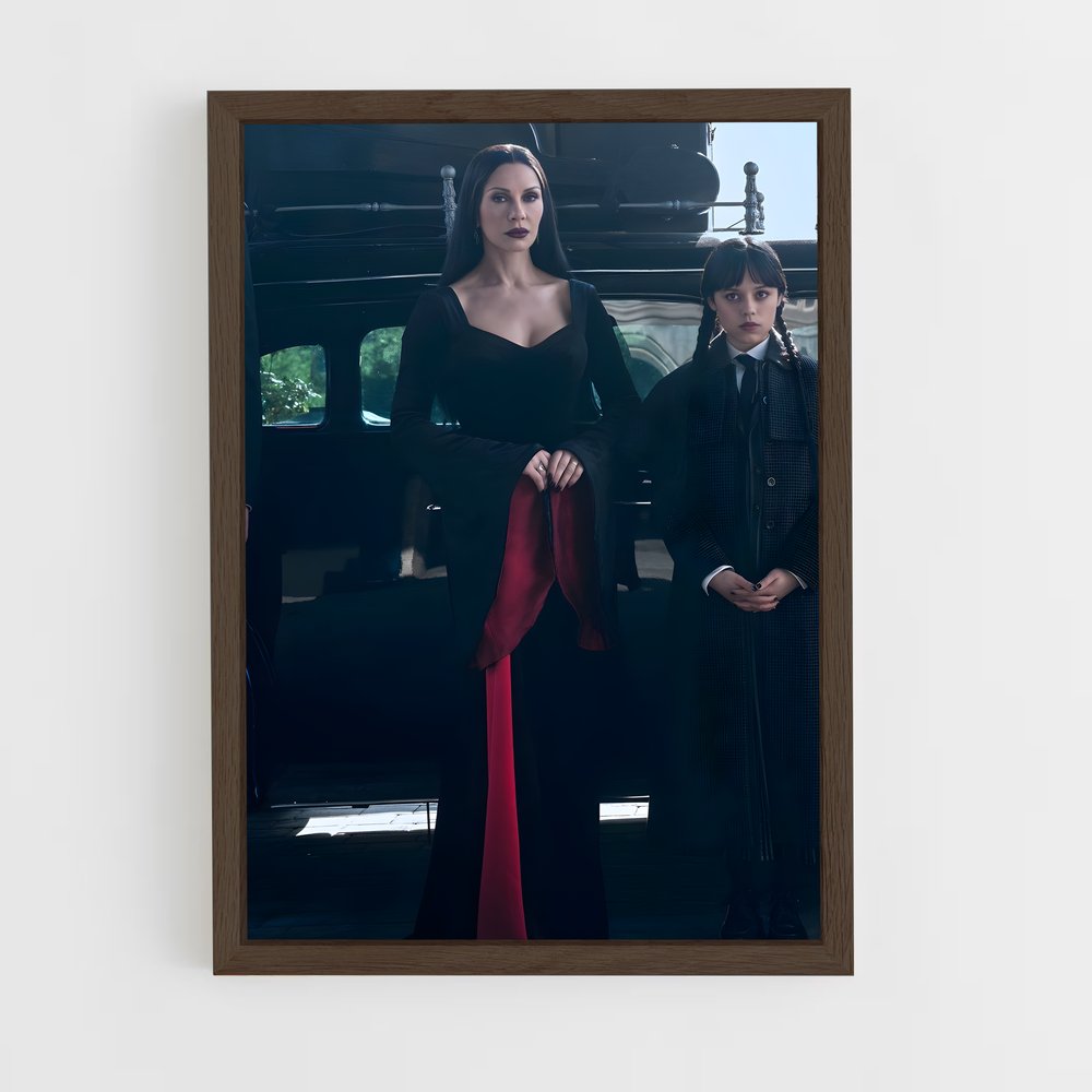 ap-morticia addams-1 cadre Bois foncé