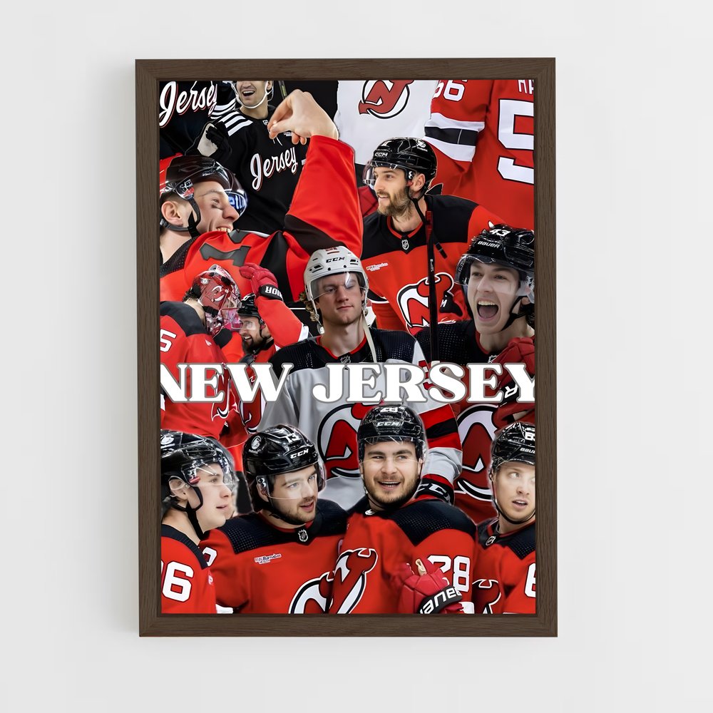 ap-new jersey devils-10 cadre Bois foncé
